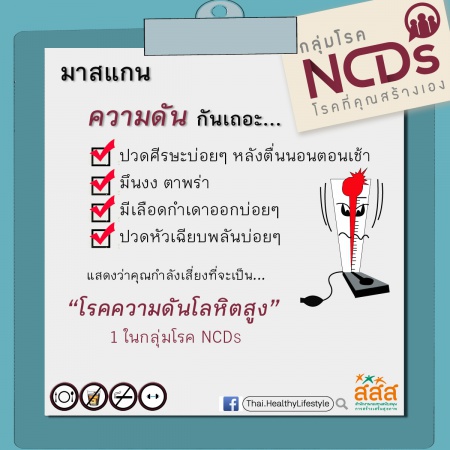 โรคความดันโลหิตสูงกลุ่มโรคNCDsโรคที่คุณสร้างเอง