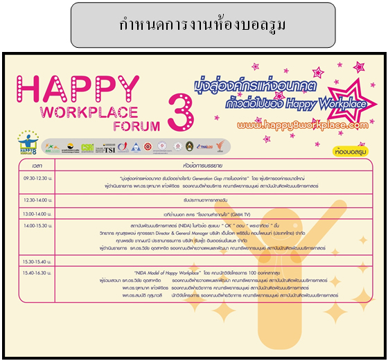 ร่วมงาน “มหกรรม happy Workplace Forum 2010 : มุ่งสู่องค์กรแห่งอนาคต…ก้าวต่อไปของ Happy Workplace”