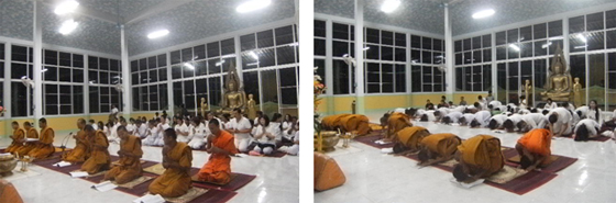 พุทธศาสนิกชนชาวตราดร่วมสวดมนต์ข้ามปีทำความดีถวายพ่อหลวง