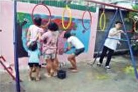 อาสาดอกรักบาน สนามเด็กทำ-เด็กเล่น