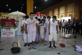 เยาวชนรวมพลังต้านแอลกอฮอล์ สะท้อนปัญหาผ่านตัวละครโชว์ชาวโลก