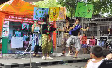 สสส.หนุนถนนเด็กเดินริมทางรถไฟ นำศิลปะ การละครสู่ชุมชน