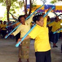ออกกำลังกายประยุกต์ ผสมภูมิปัญญาท้องถิ่น