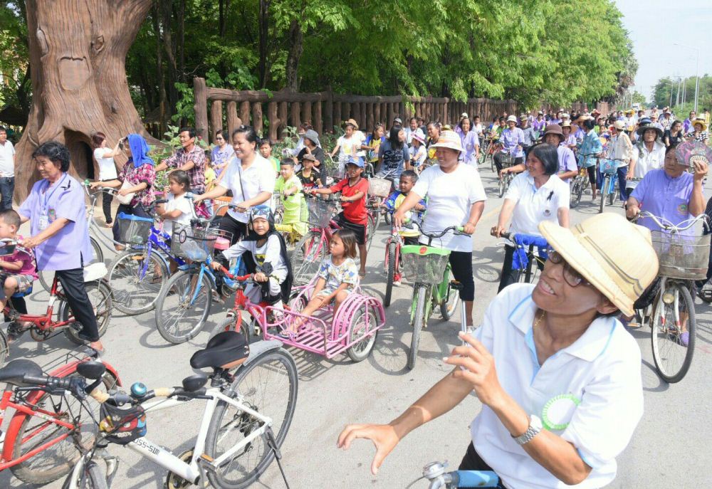 กาญจนบุรี รณรงค์ชุมชนปั่นปลอดภัย thaihealth
