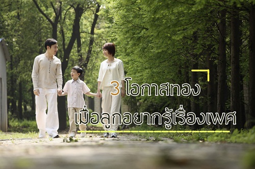 3 โอกาสทองเมื่อลูกอยากรู้เรื่องเพศ thaihealth