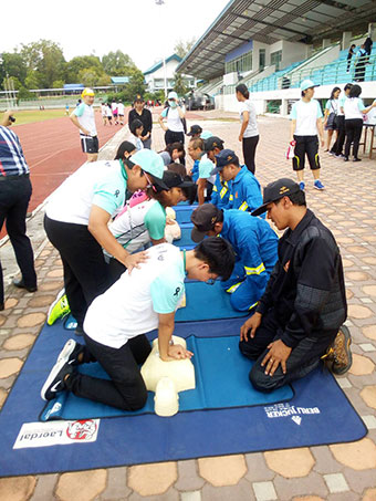 ม.อ. ติดตั้งเครื่องกระตุกหัวใจด้วยไฟฟ้าแบบอัตโนมัติ (AED) thaihealth