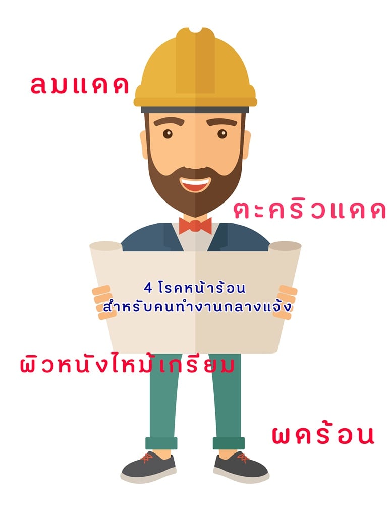 รับมือ 4 โรคหน้าร้อน สำหรับคนทำงานกลางแจ้ง thaihealth