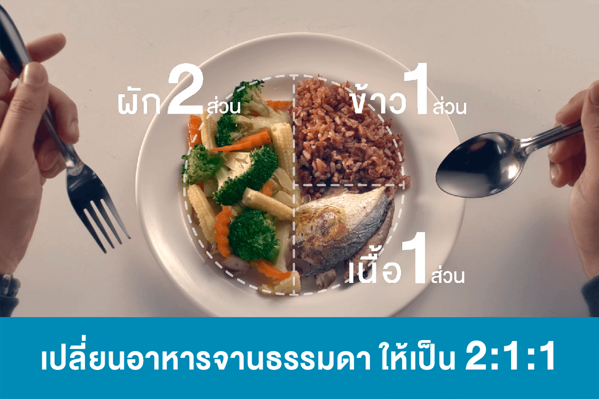 เปลี่ยนอาหารจานธรรมดา ให้เป็น 2:1:1 thaihealth