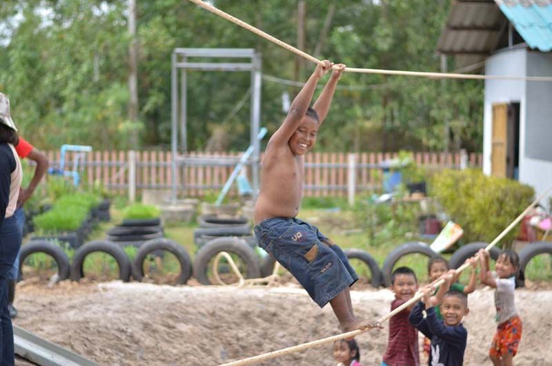 ฝึกอบรมสร้างสนามเด็กเล่นสร้างปัญญา จ.นครศรีฯ thaihealth