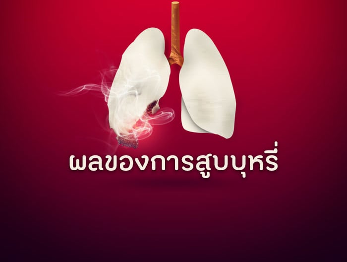 ผลของการสูบบุหรี่ thaihealth