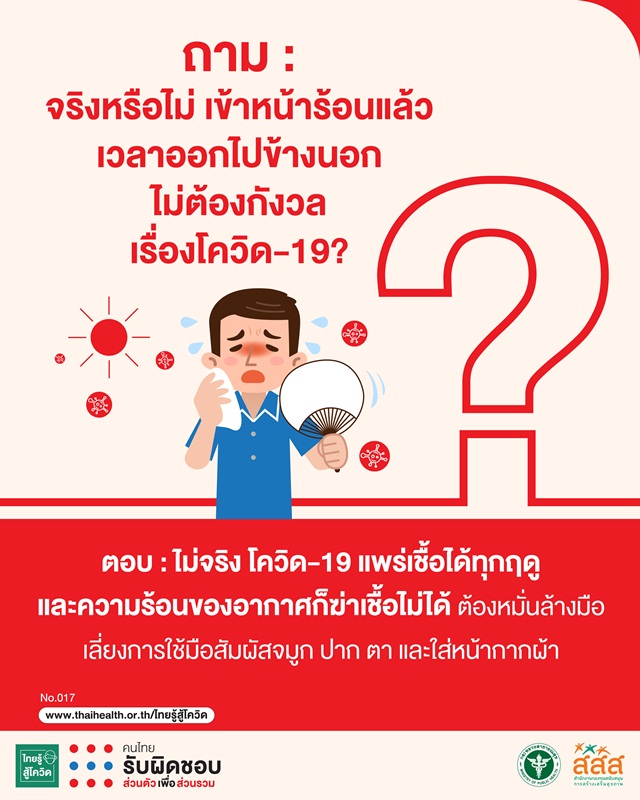 สสส.-สธ. ชวนไขคำตอบ โควิด-19 รู้ให้ชัวร์ thaihealth