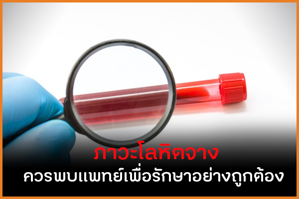 ภาวะโลหิตจาง  ควรพบเเพทย์เพื่อรักษาอย่างถูกต้อง thaihealth