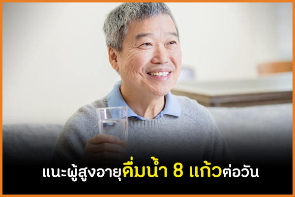 แนะผู้สูงอายุดื่มน้ำ 8 แก้วต่อวัน thaihealth