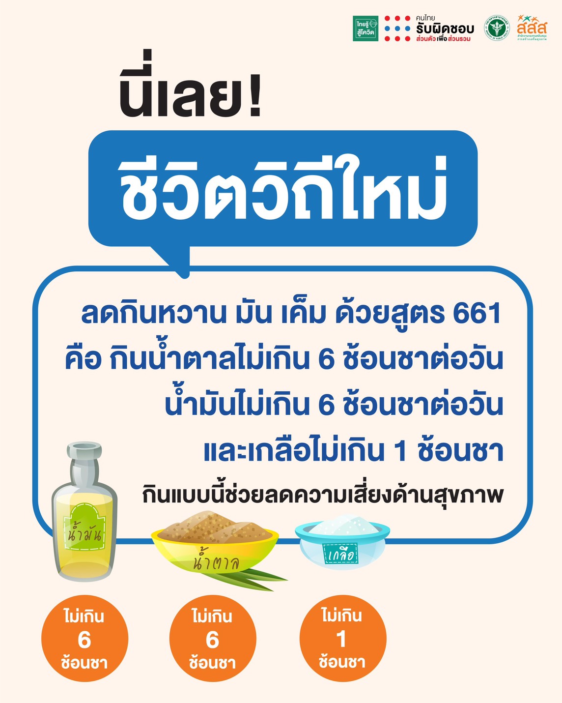 ห่วงคนไทยกินน้ำตาลเกิน เสี่ยงป่วยโรค NCDs thaihealth