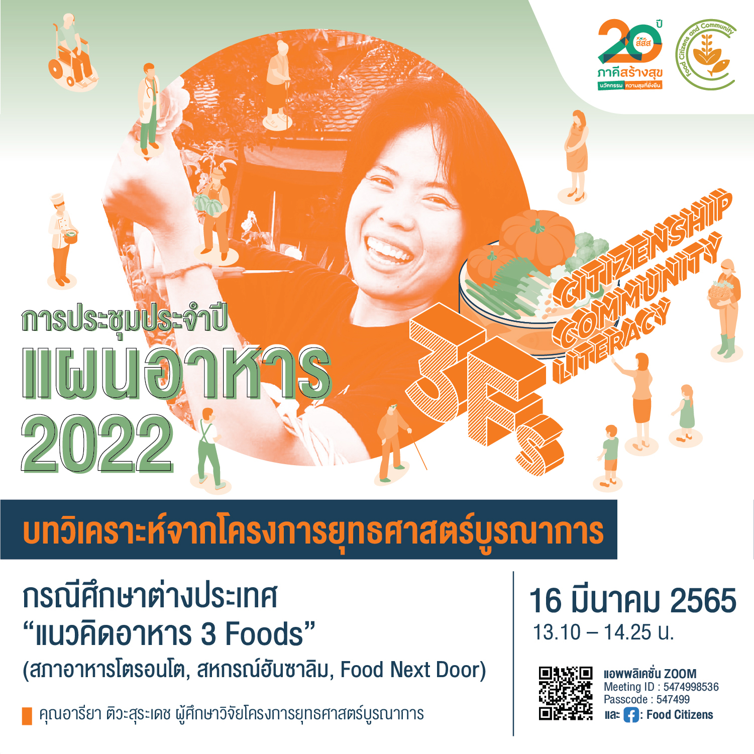 ประชุมวิชาการแผนอาหารเพื่อสุขภาวะ 2022 นำเสนอผลงาน นวัตกรรม ร่วมสร้างพลเมืองอาหาร thaihealth