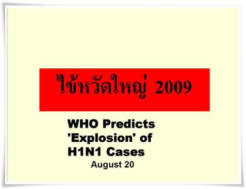 สถานการณ์การแพร่ระบาดและการป้องกัน “หวัด 2009” โดย ศ.นพ.ธีระวัฒน์ เหมะจุฑา อนุกรรมการฯหวัด 2009