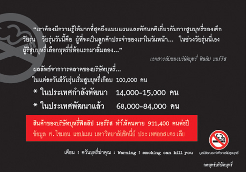 ตัวเลขเตือนภัย “บุหรี่”