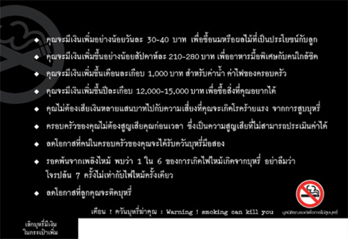 ตัวเลขเตือนภัย “บุหรี่”