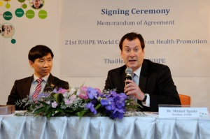 พิธีลงนามความร่วมมือในการจัดการประชุมสุขภาพระดับโลก ครั้งที่ 21