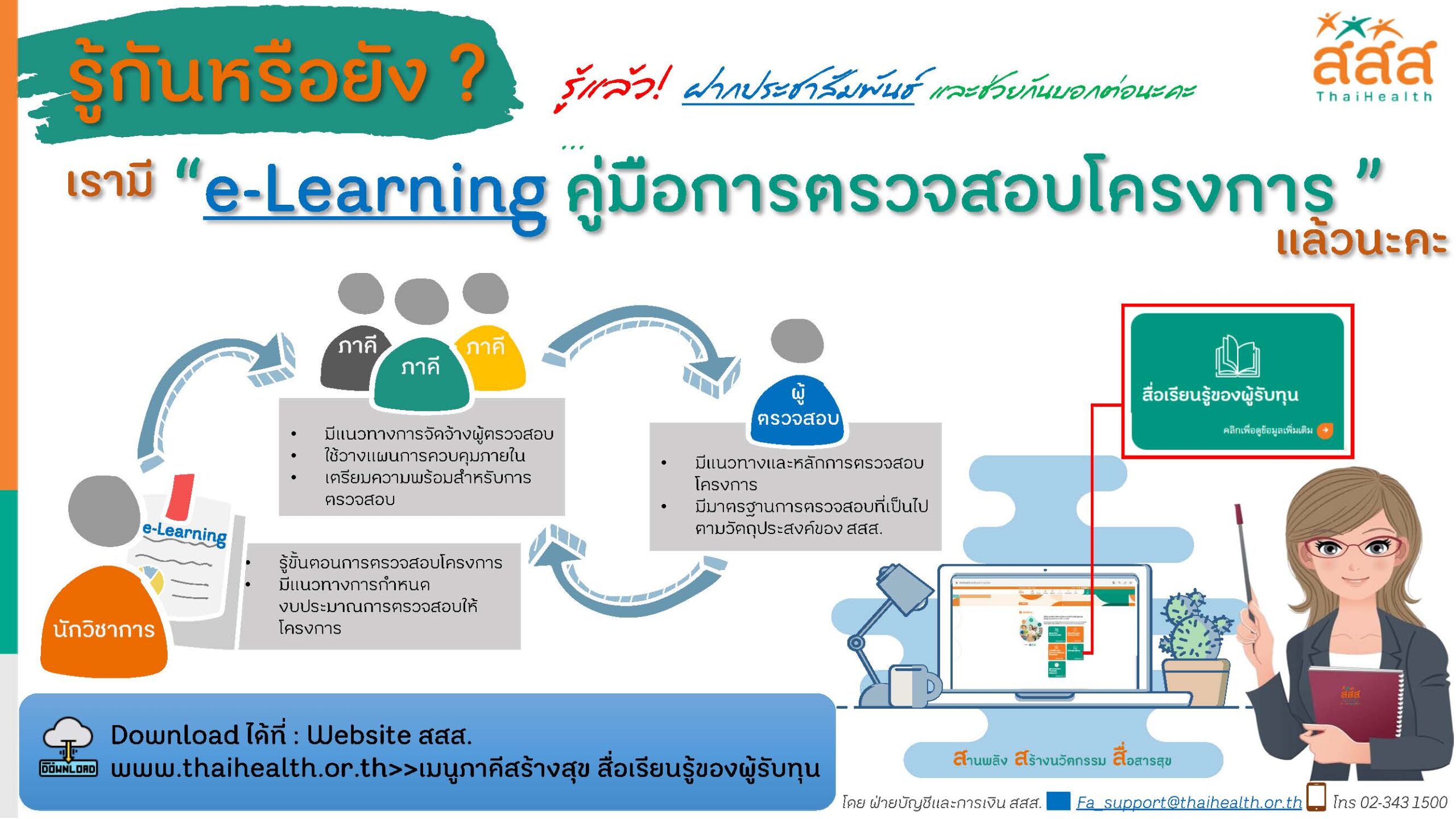 รู้กันหรือยัง? เรามี "E-Learning คู่มือการตรวจสอบโครงการ"