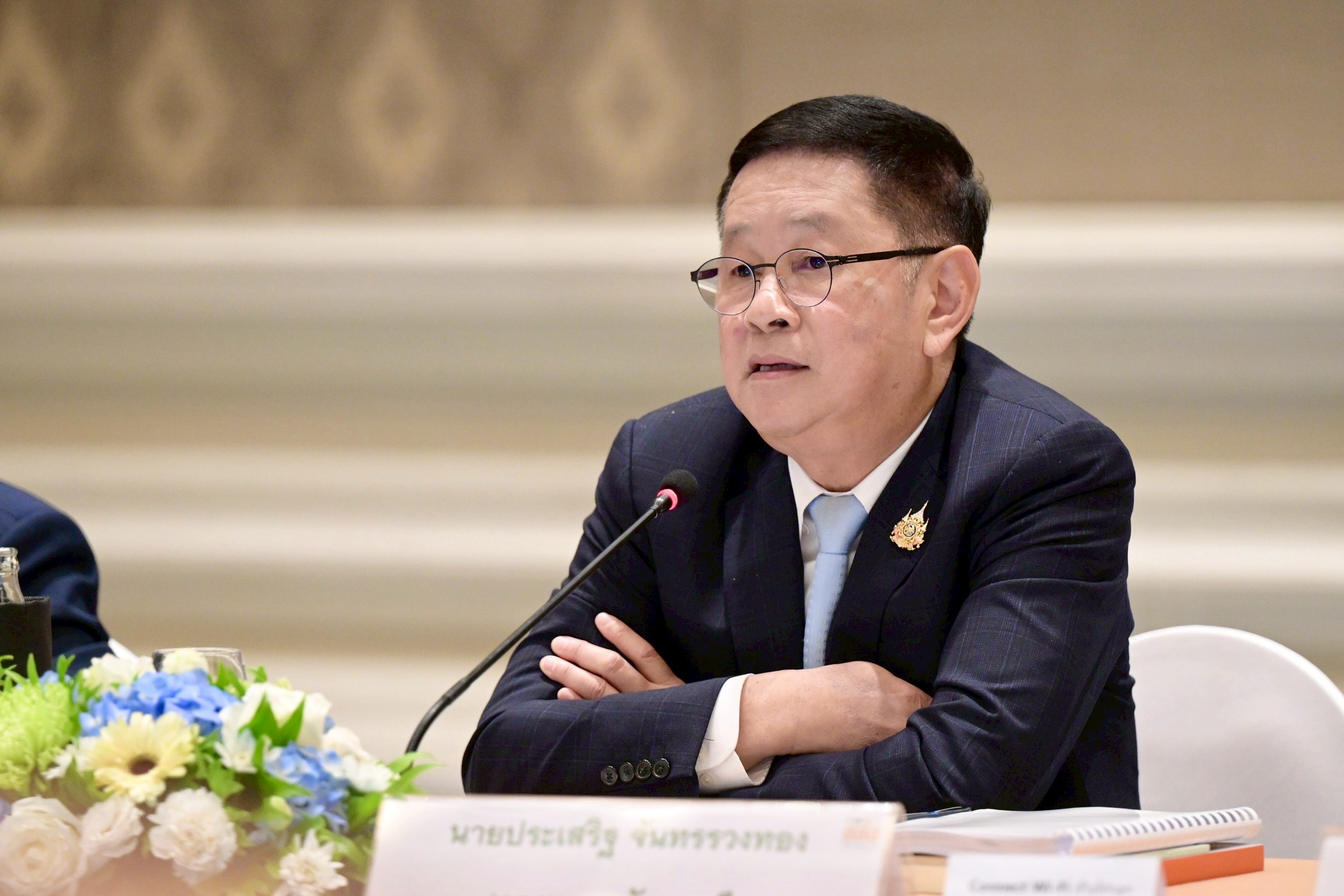 นายประเสริฐ จันทรรวงทอง รองนายกรัฐมนตรี ในฐานะประธานกรรมการกองทุนสนับสนุนการสร้างเสริมสุขภาพ(สสส.)